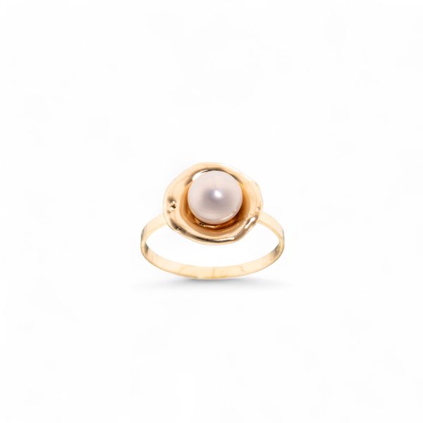 Perlering, gult gull