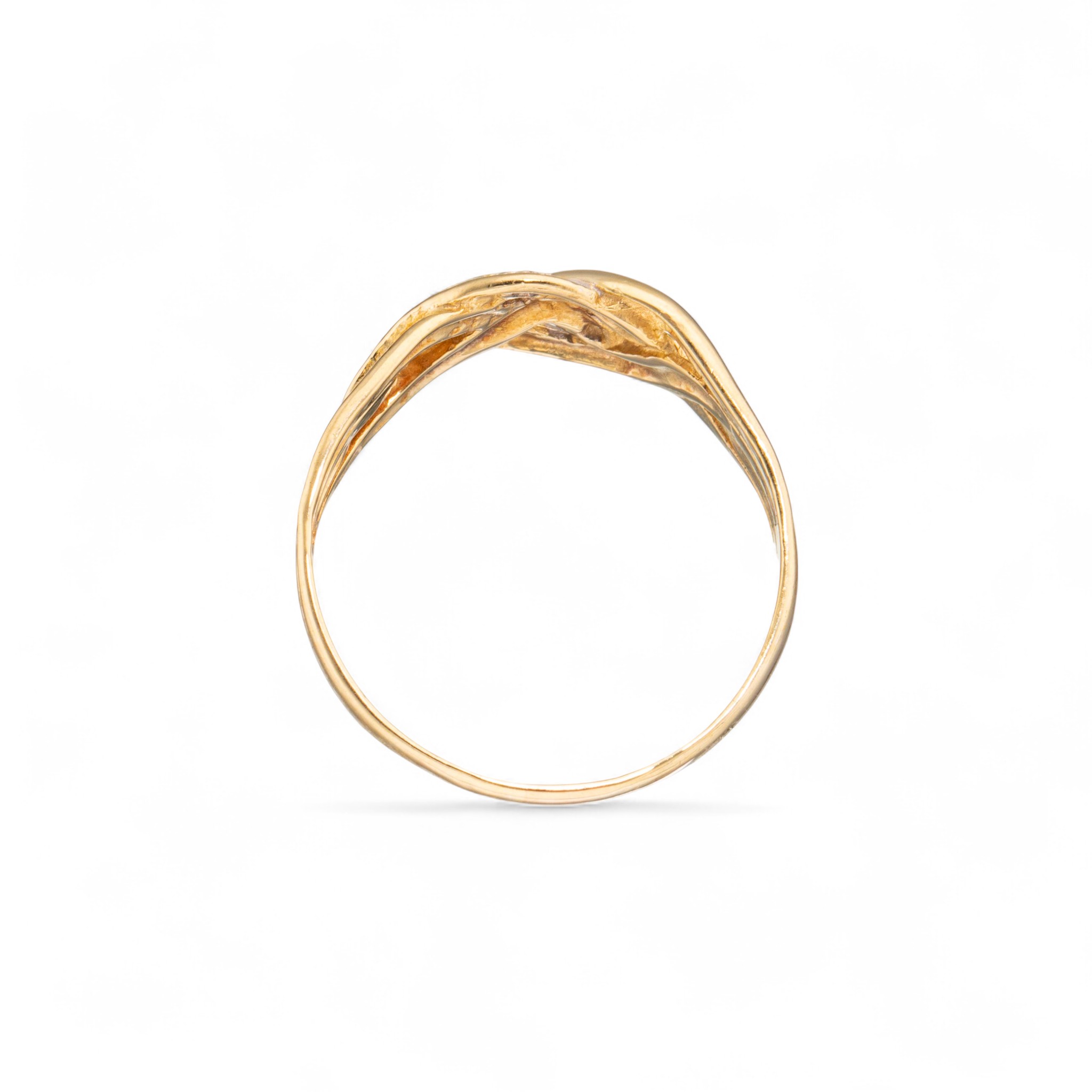 Ring, gult gull, diamanter (0,01 ct.) - Bilde 3