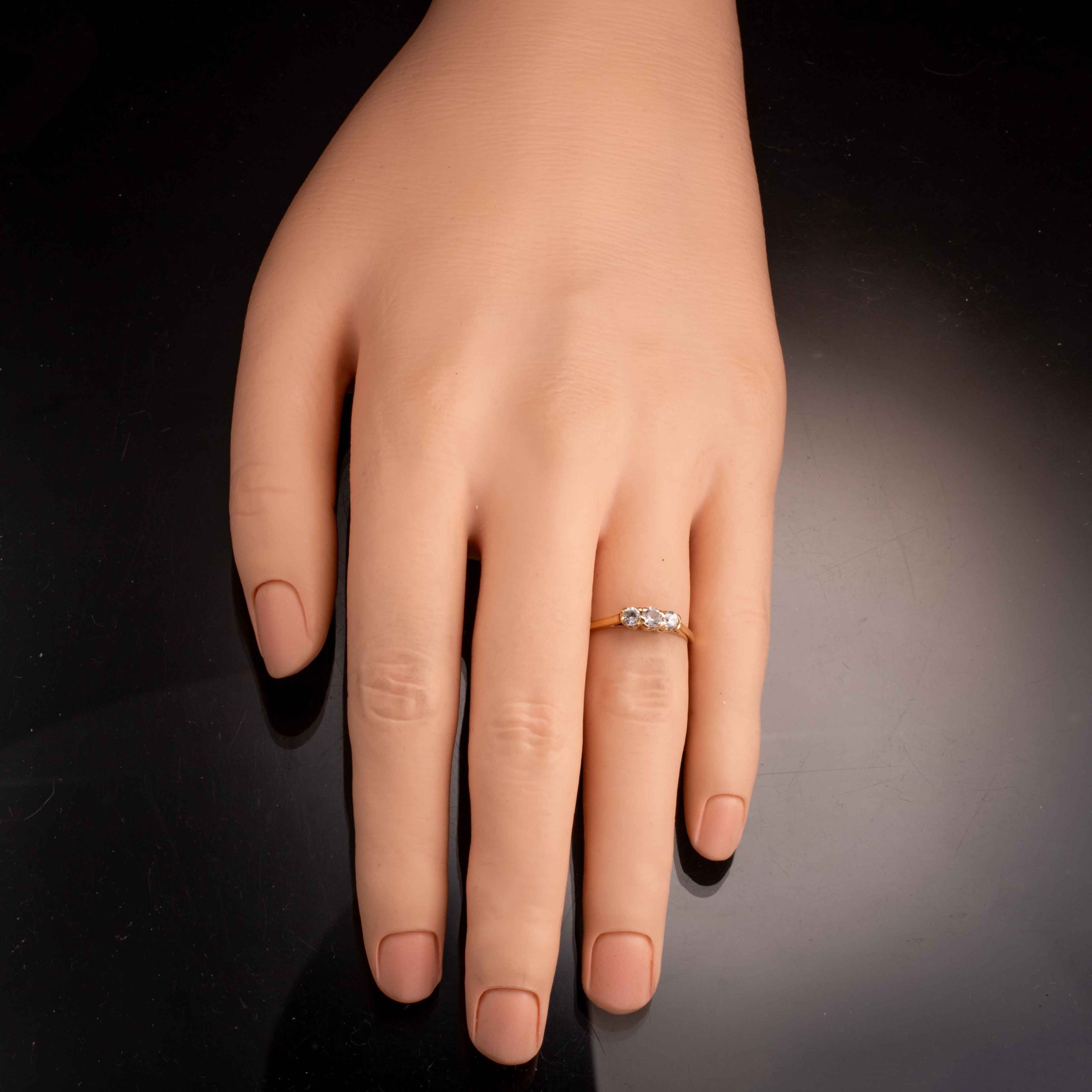 Ring, gult gull, kvarts, zirkonia - Bilde 4