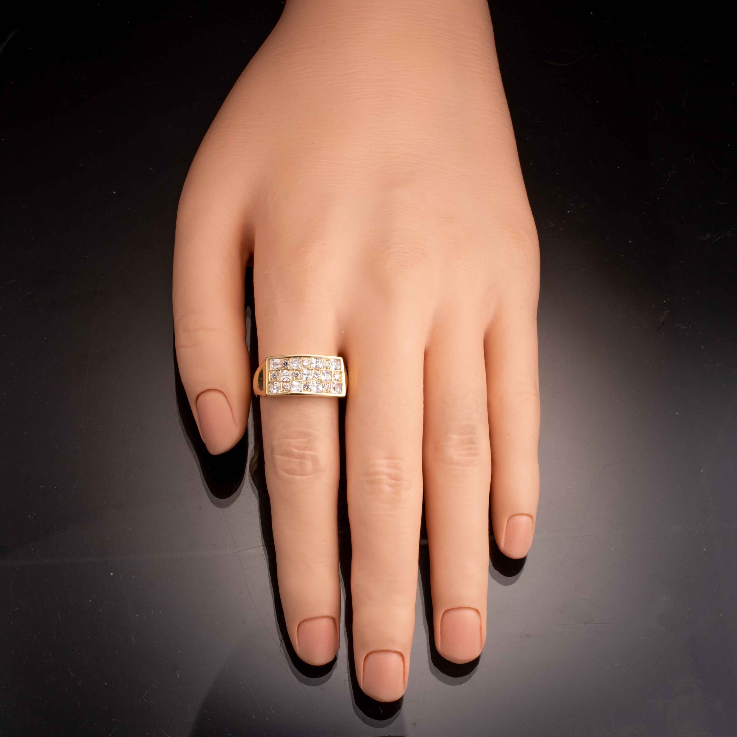 Ring, gult gull, zirkonia - Bilde 5