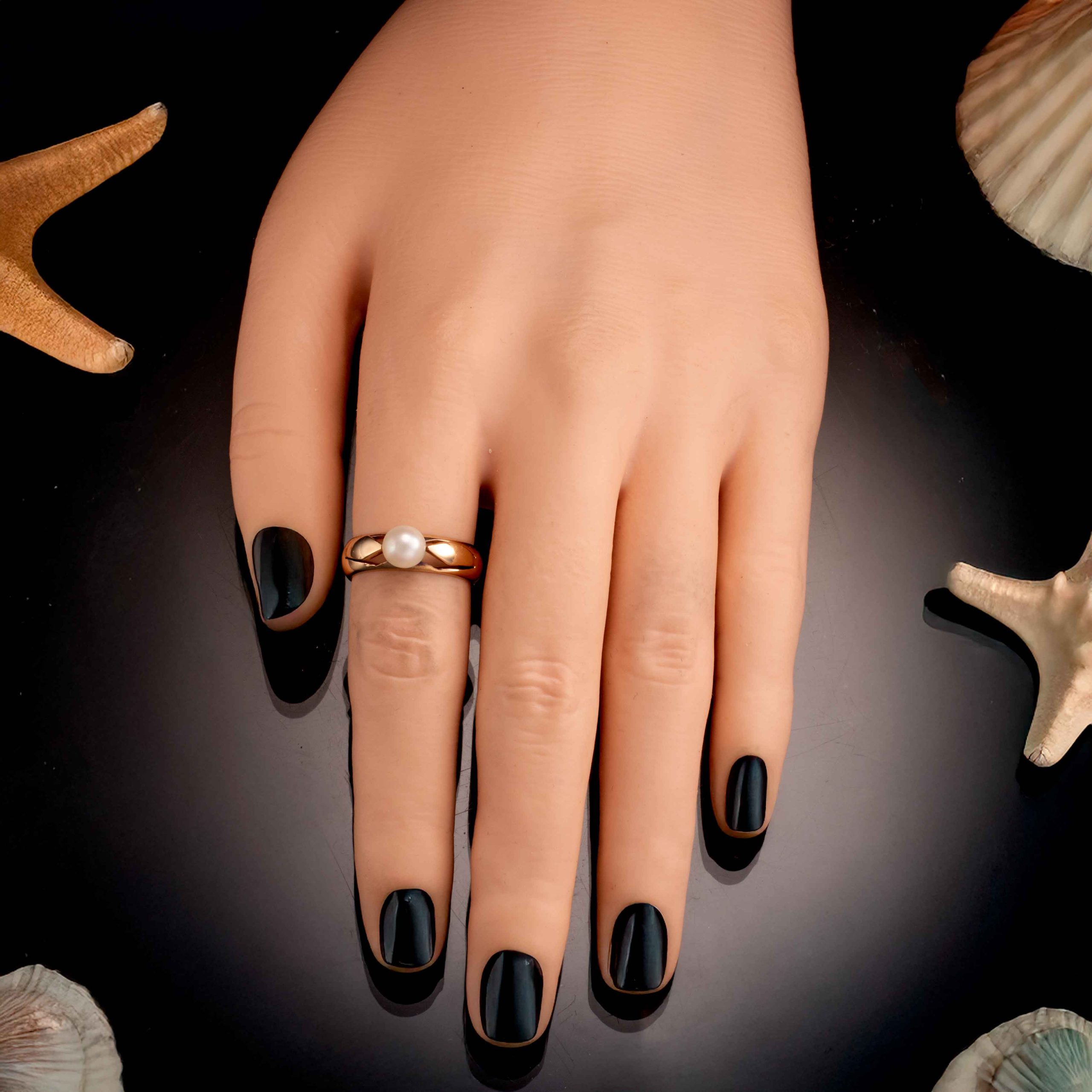 Perlering, gult gull - Bilde 4