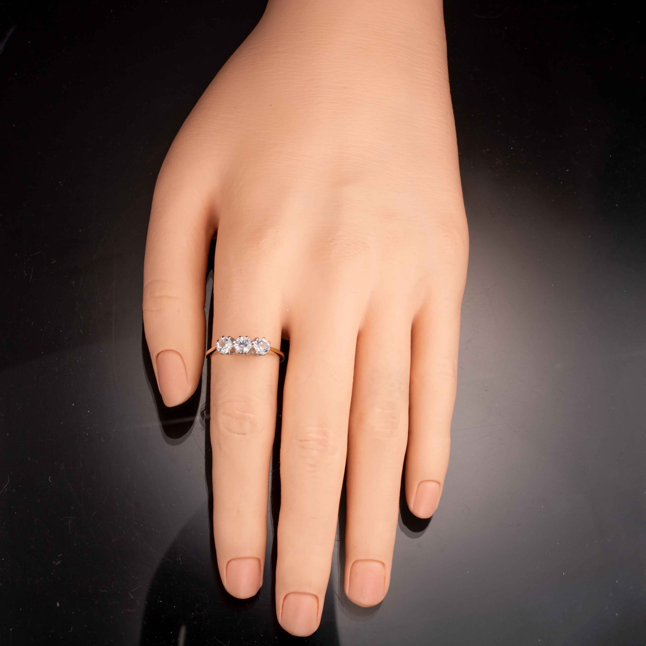 Rekkering, gult gull, hvit topas - Bilde 4