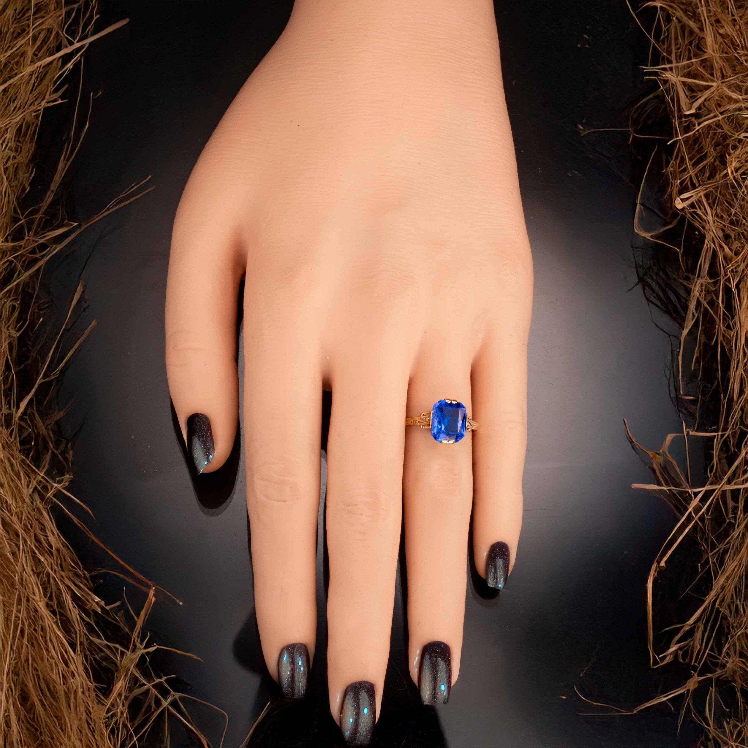 Spinellring, gult gull - Bilde 4