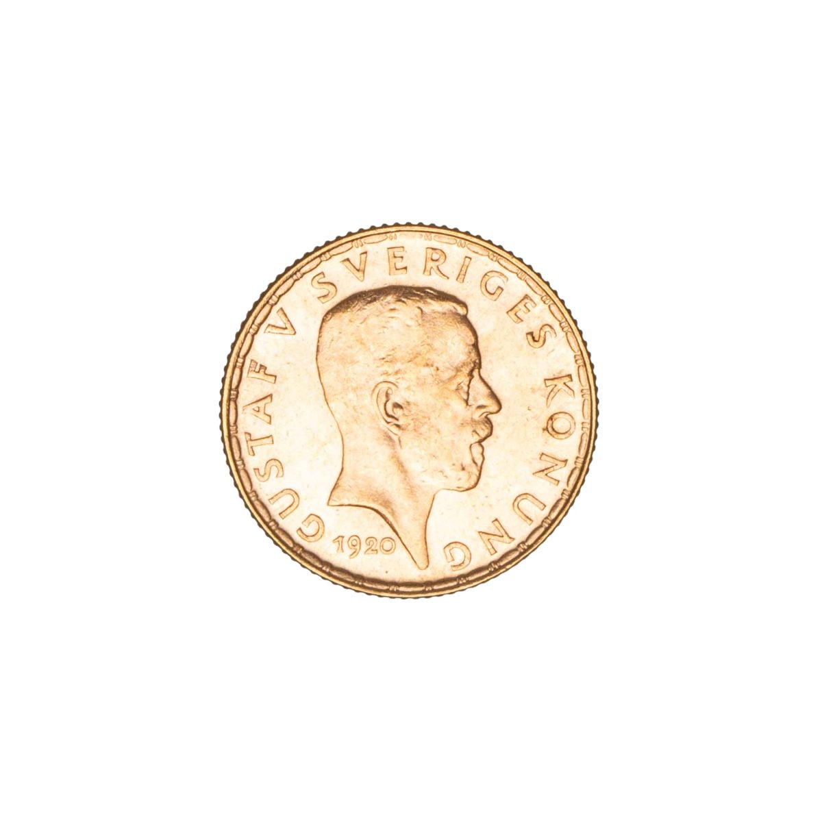 Sverige, 5 kronor, 1920, gull