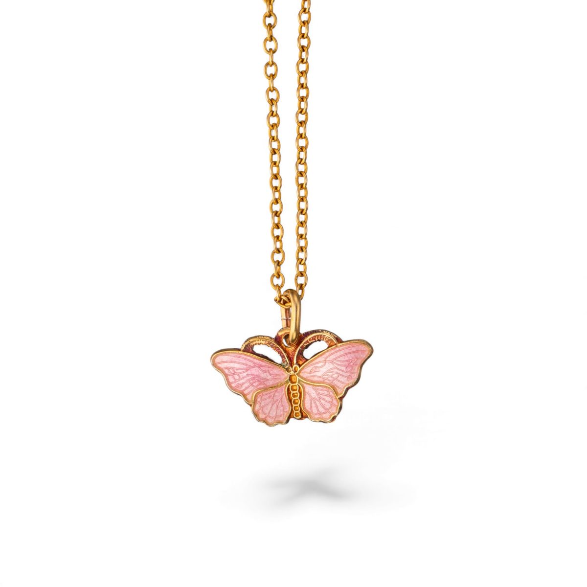 Sommerfugl anheng, sterling sølv, emalje