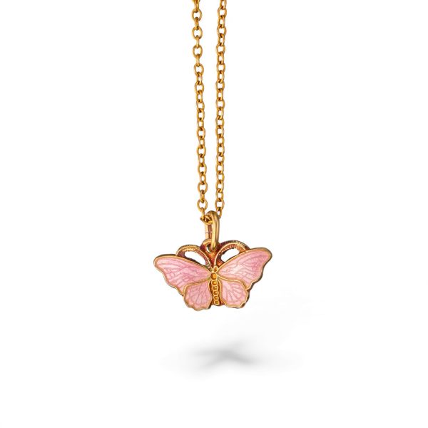 Sommerfugl anheng, sterling sølv, emalje