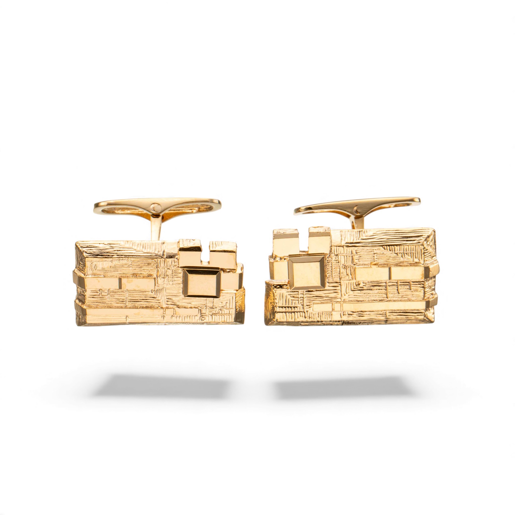 Mansjettknapper, gult gull