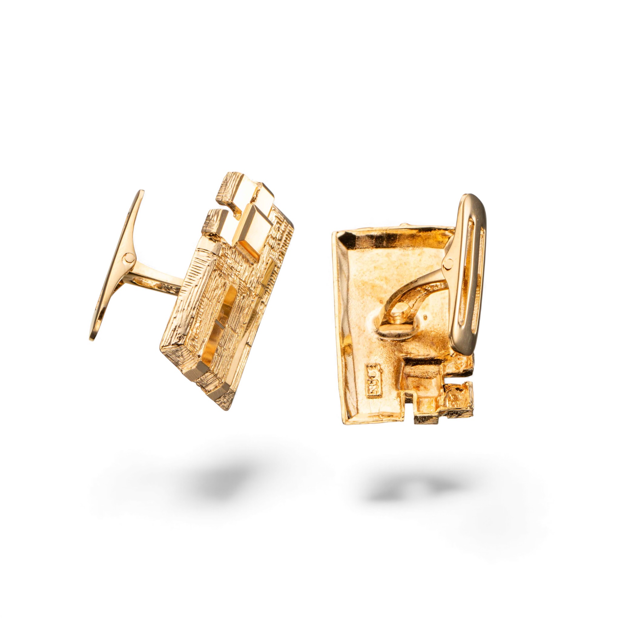 Mansjettknapper, gult gull - Bilde 2