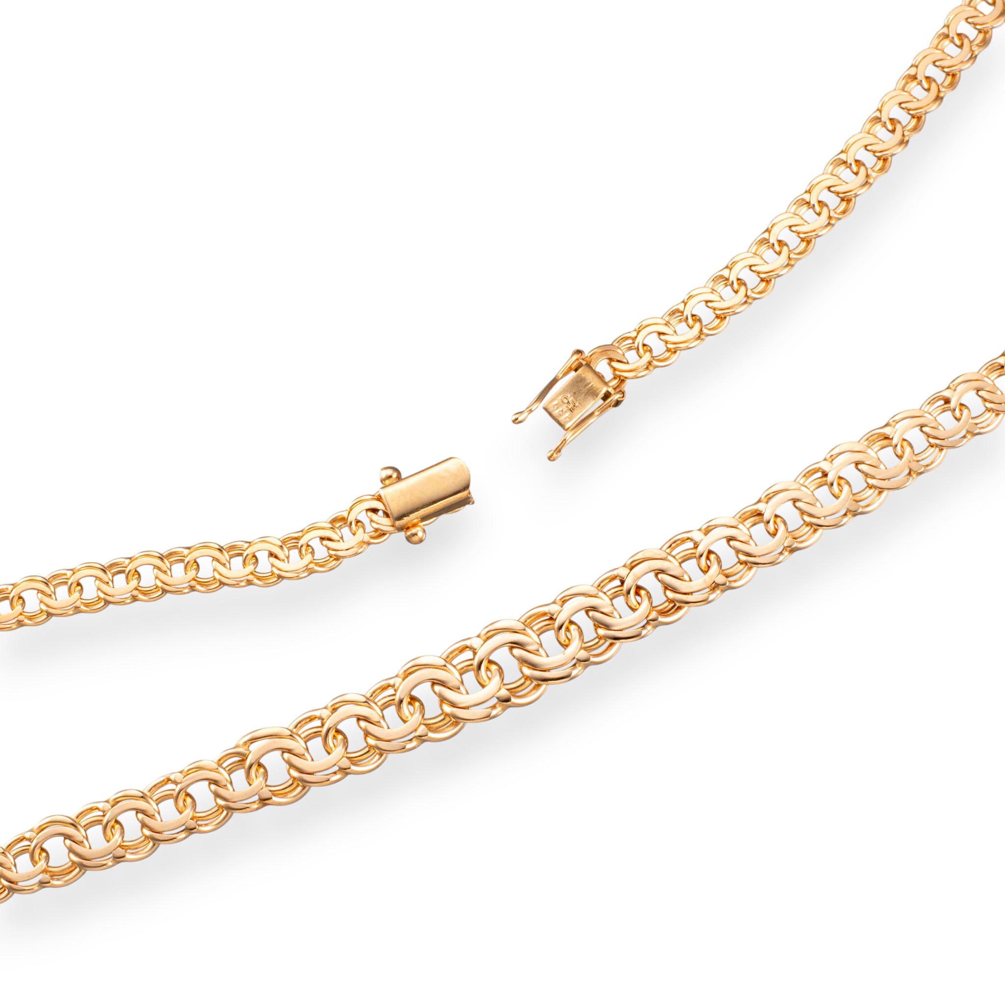 Bismarck halskjede 43 cm, gult gull - Bilde 2