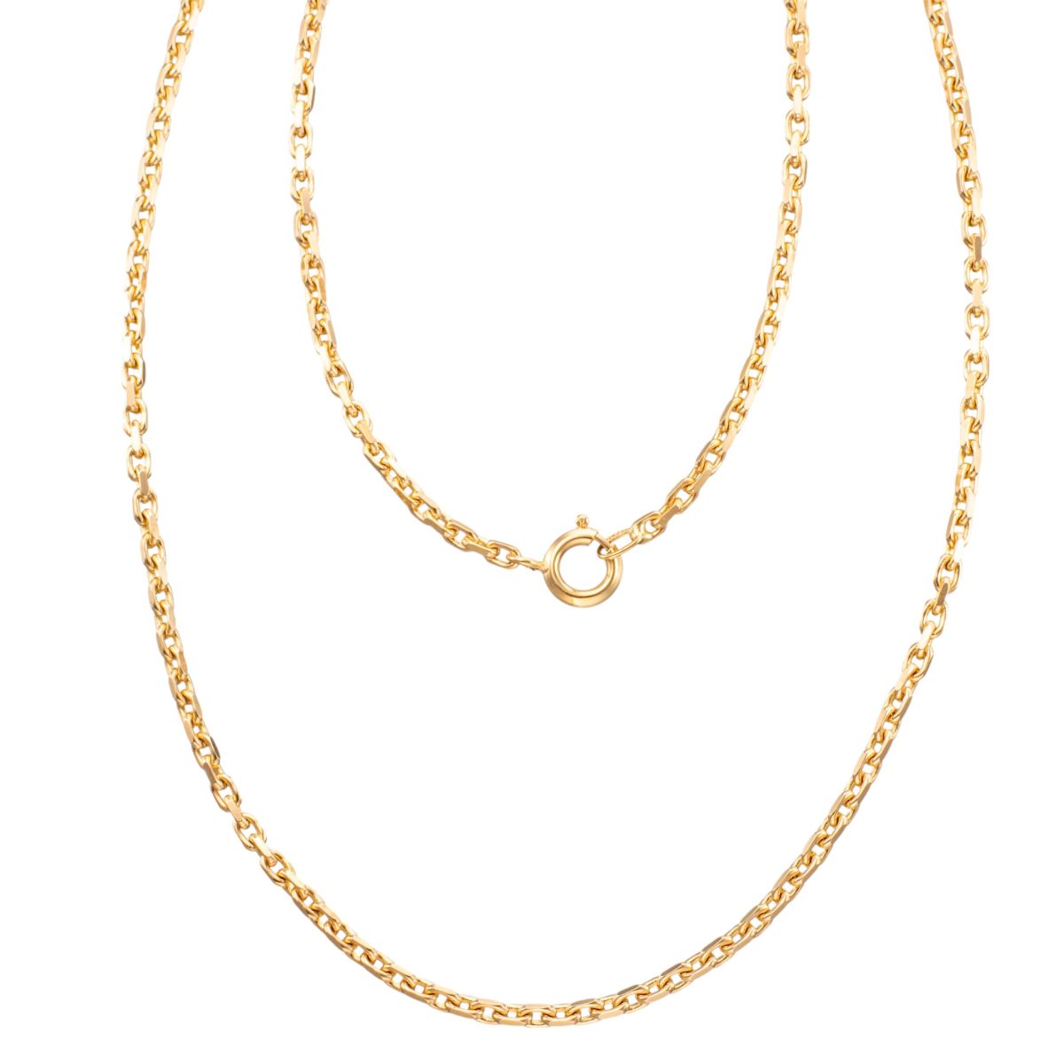 Anker halskjede 46,5 x 0,23 cm, gult gull