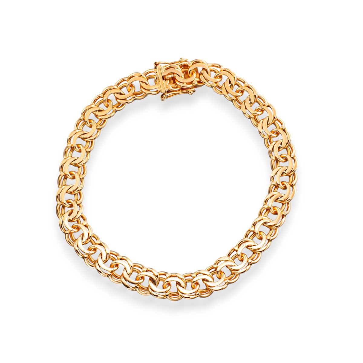Bismarck armlenke 18 x 0,725 cm, gult gull