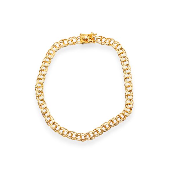 Bismarck armlenke 17,6 x 0,47 cm, gult gull