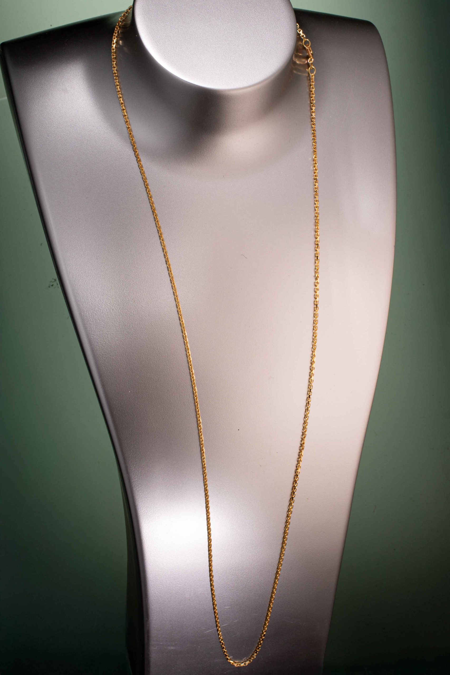 Anker halskjede 80 x 0,18 cm, gult gull - Bilde 2