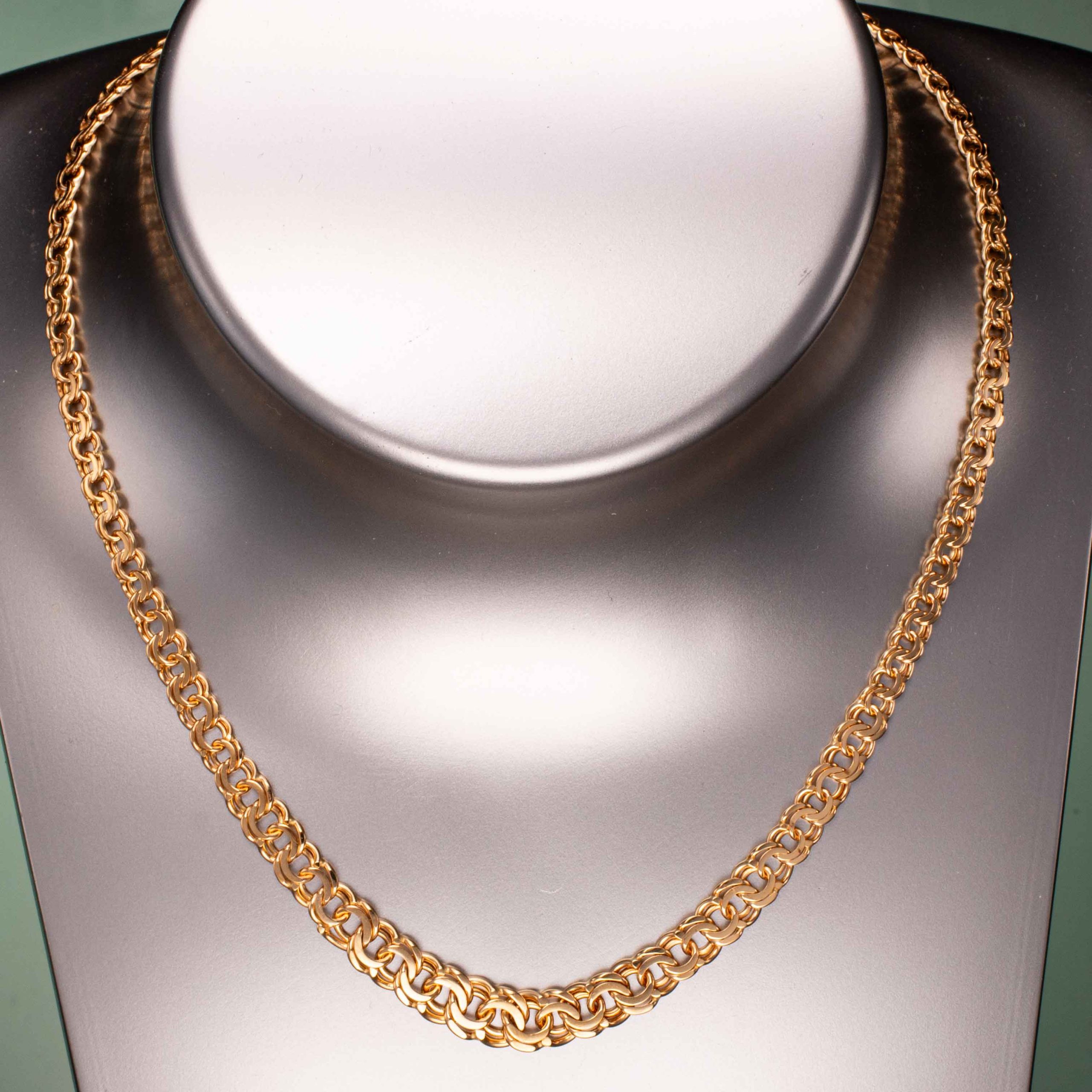 Bismarck halskjede 43 cm, gult gull - Bilde 3