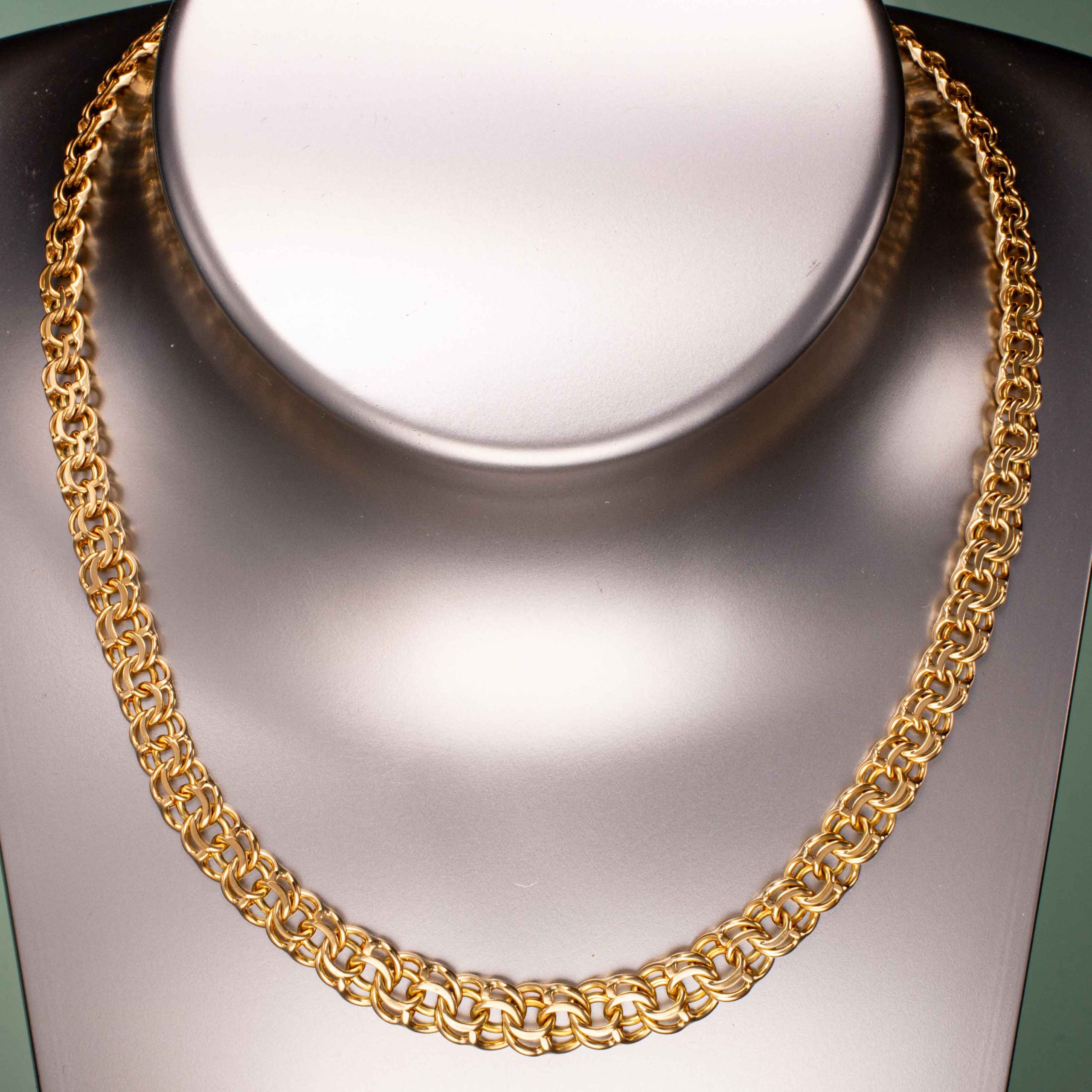 Bismarck halskjede 43 cm, gult gull - Bilde 3