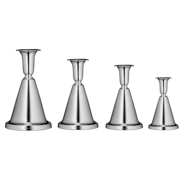 Klokke lysestake, sølv