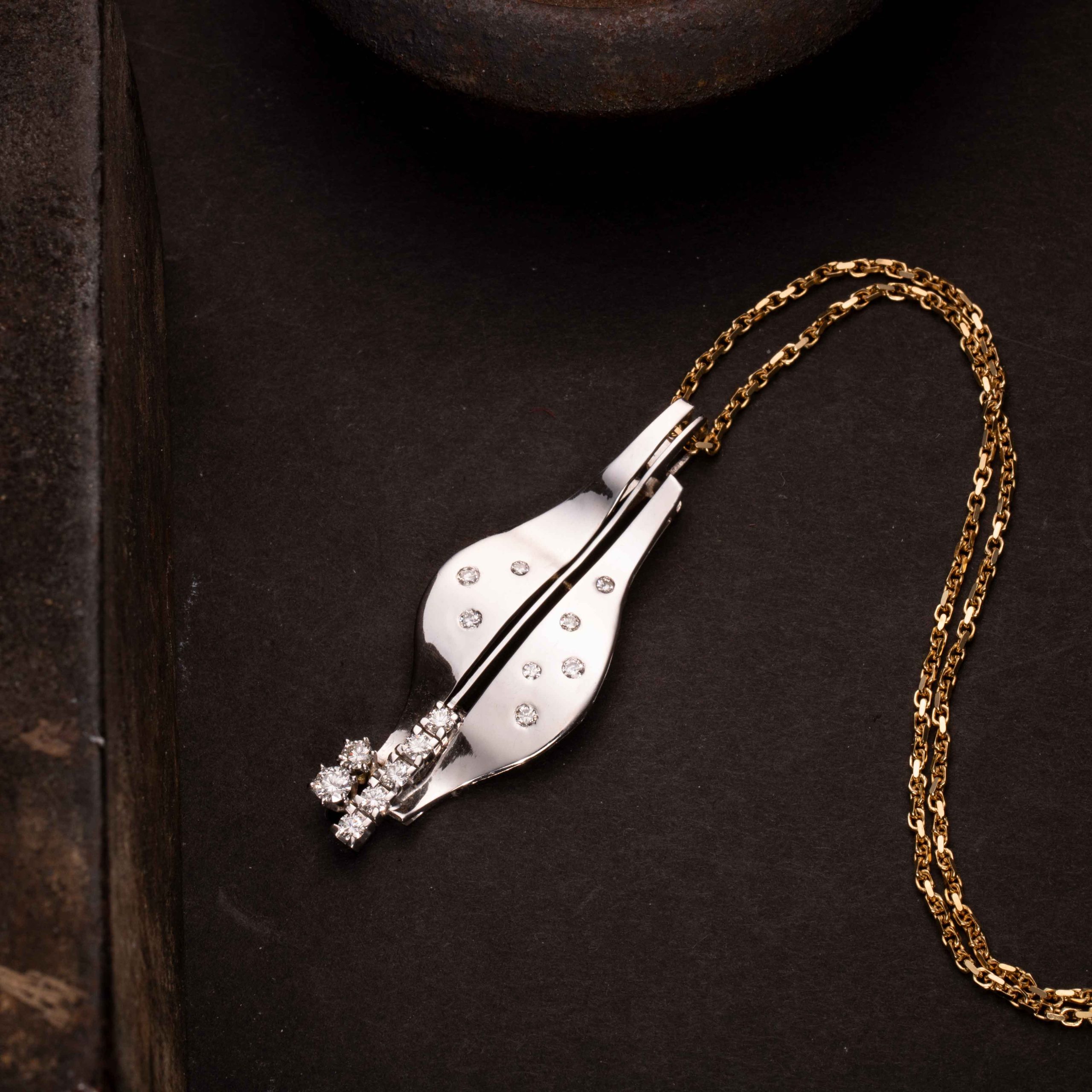 Anheng, hvitt gull, diamanter (1,34 ct.) - Bilde 5