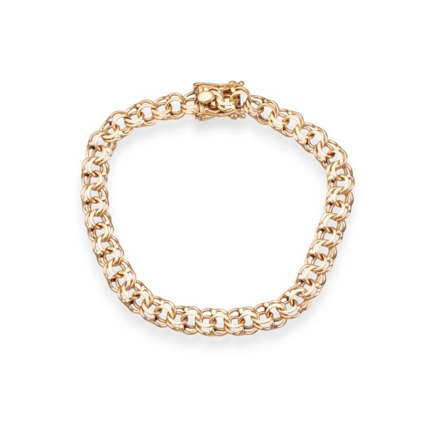 Bismarck armlenke 18,5 x 0,6 cm, gult gull