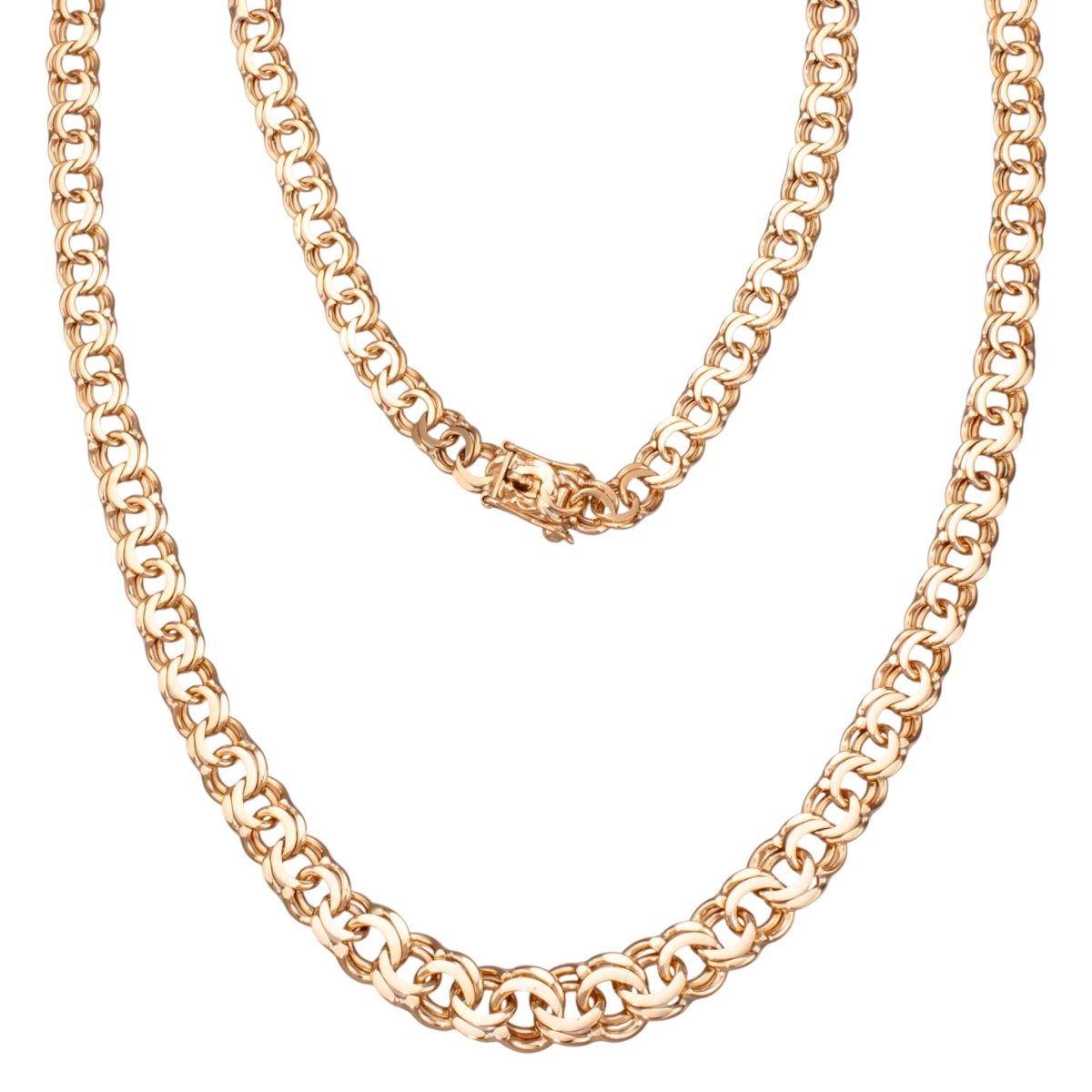 Bismarck halskjede 45 cm, gult gull