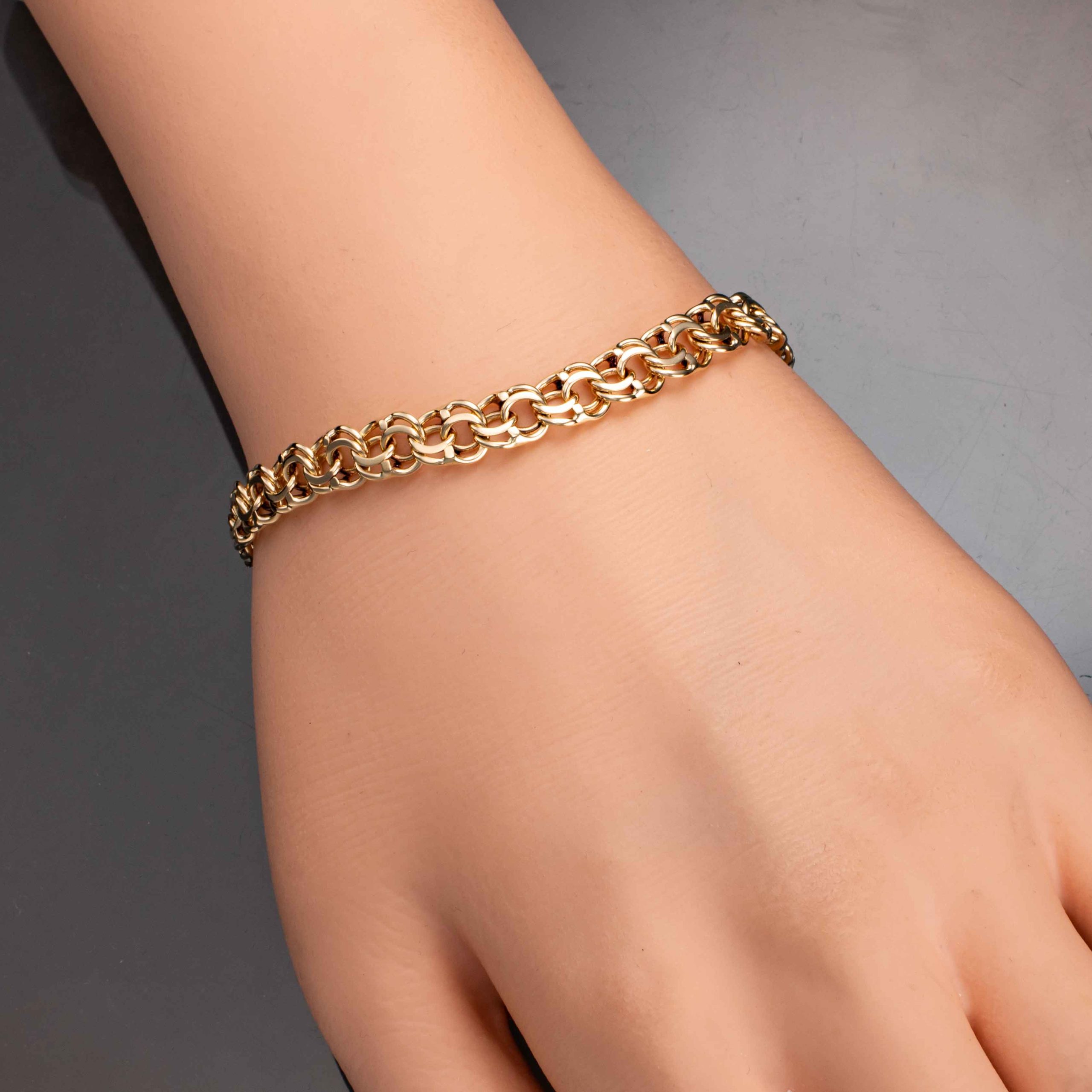 Bismarck armlenke 18,5 x 0,6 cm, gult gull - Bilde 3