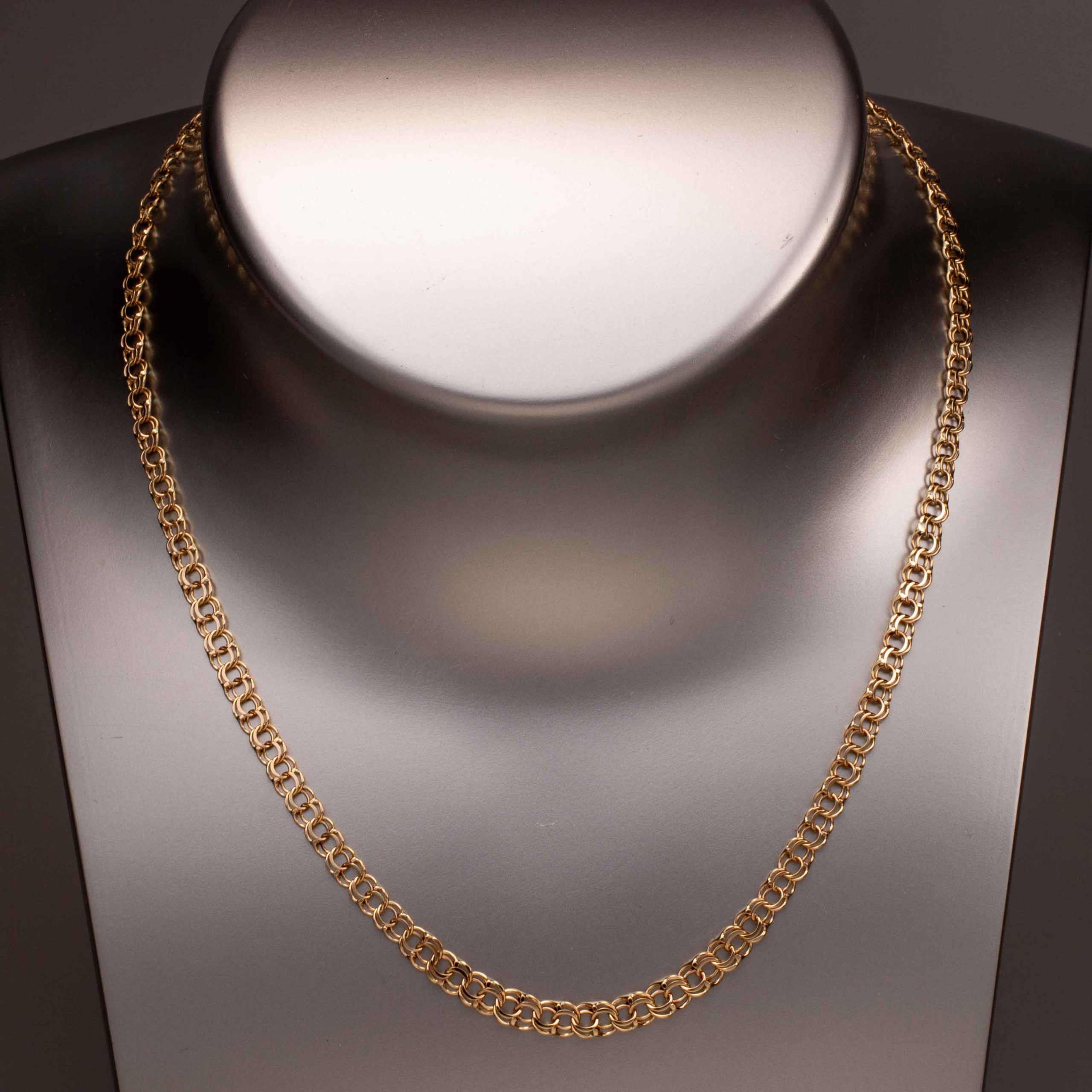 Bismarck halskjede 43 cm, gult gull - Bilde 3