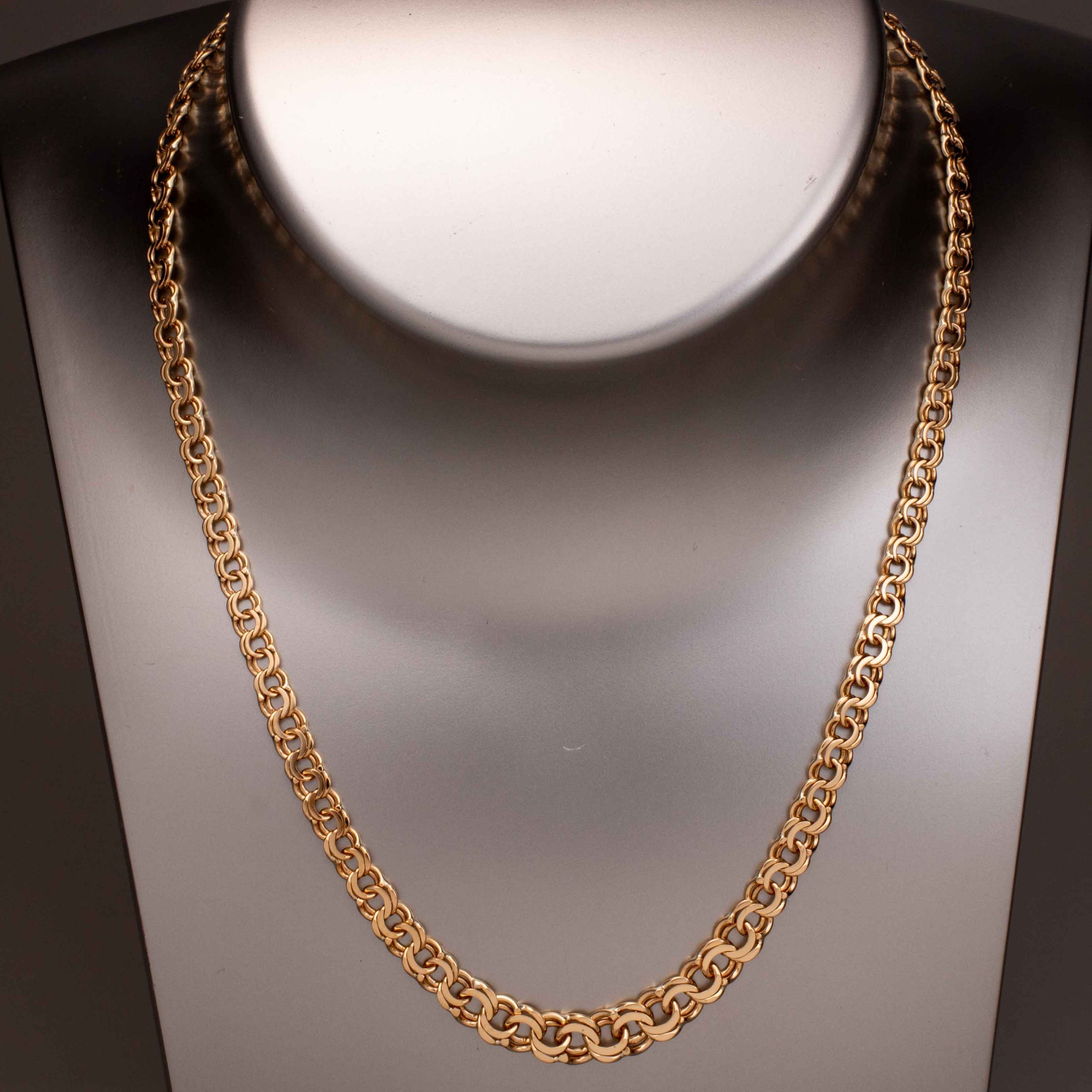 Bismarck halskjede 45 cm, gult gull - Bilde 3