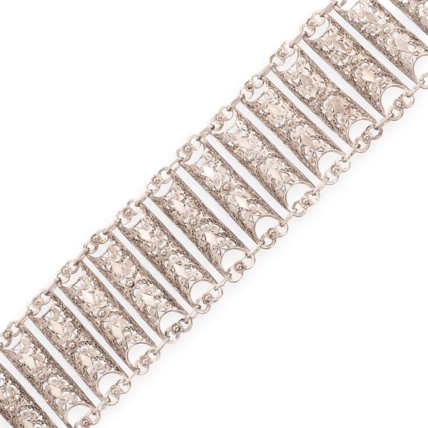 Filigran armbånd, sølv