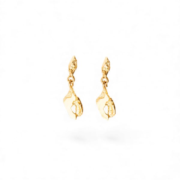 Øredobber, gult gull