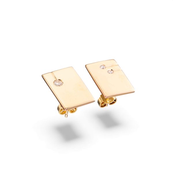 Øredobber, gult gull