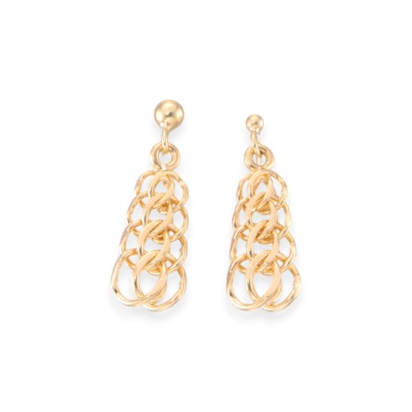 Bismarck øredobber, gult gull