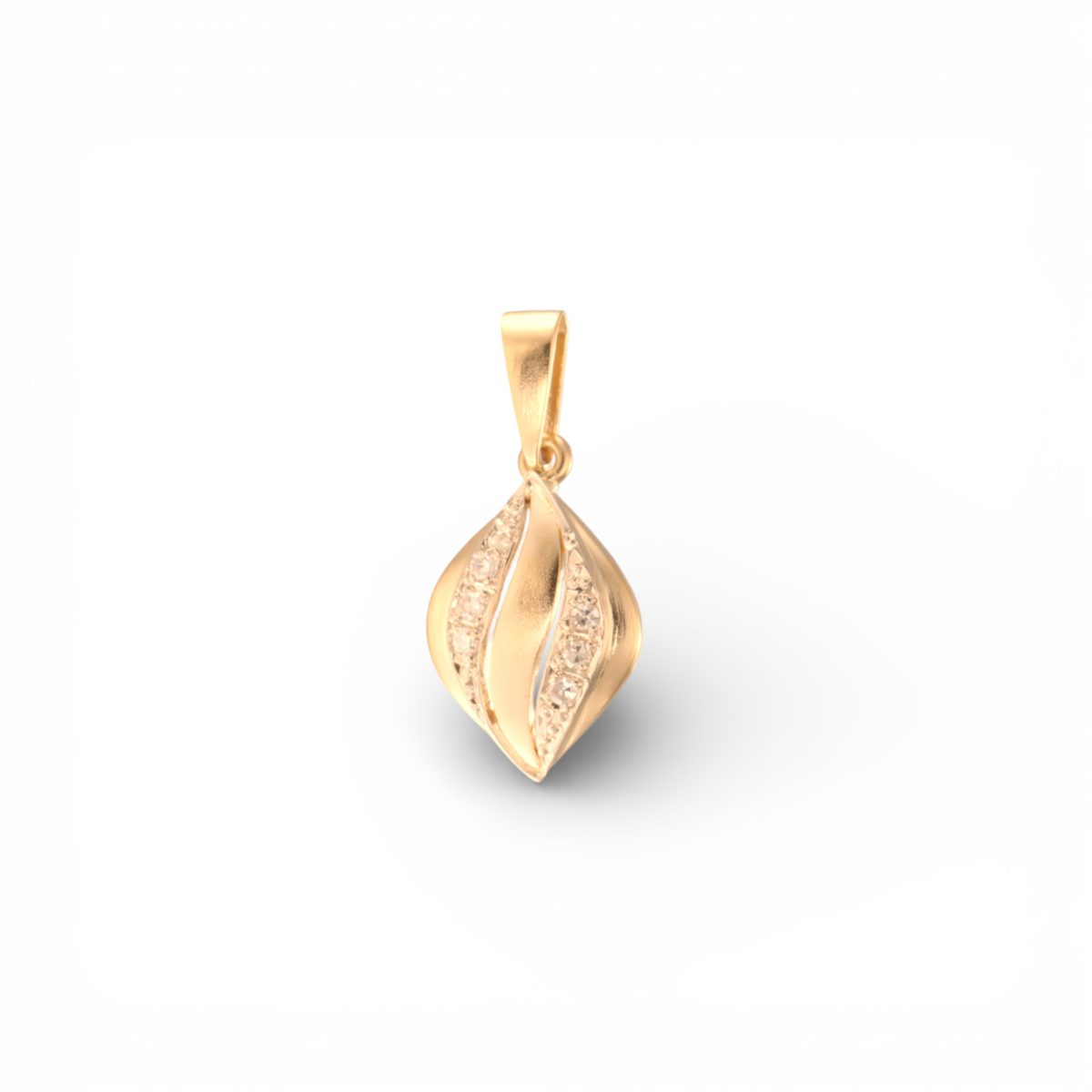 Anheng, gult gull, diamanter (0,06 ct.)