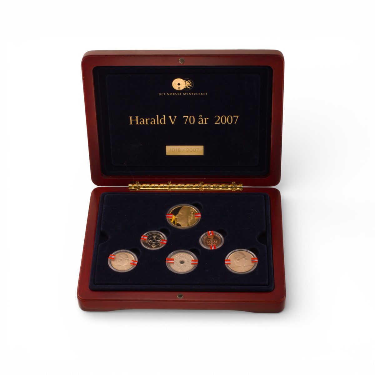 Harald V 70 år myntsett 2007
