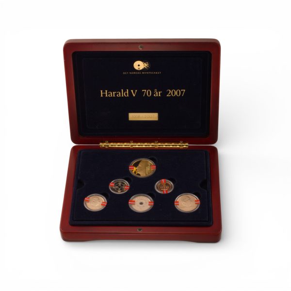 Harald V 70 år myntsett 2007