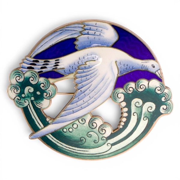 Emalje nål, sterling sølv