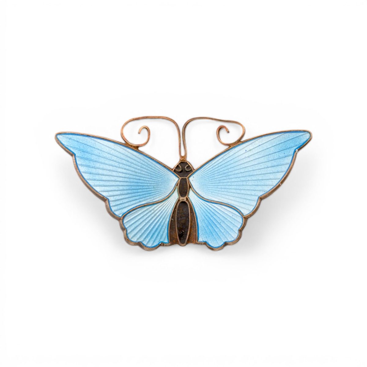 Emalje sommerfugl nål, sterling sølv