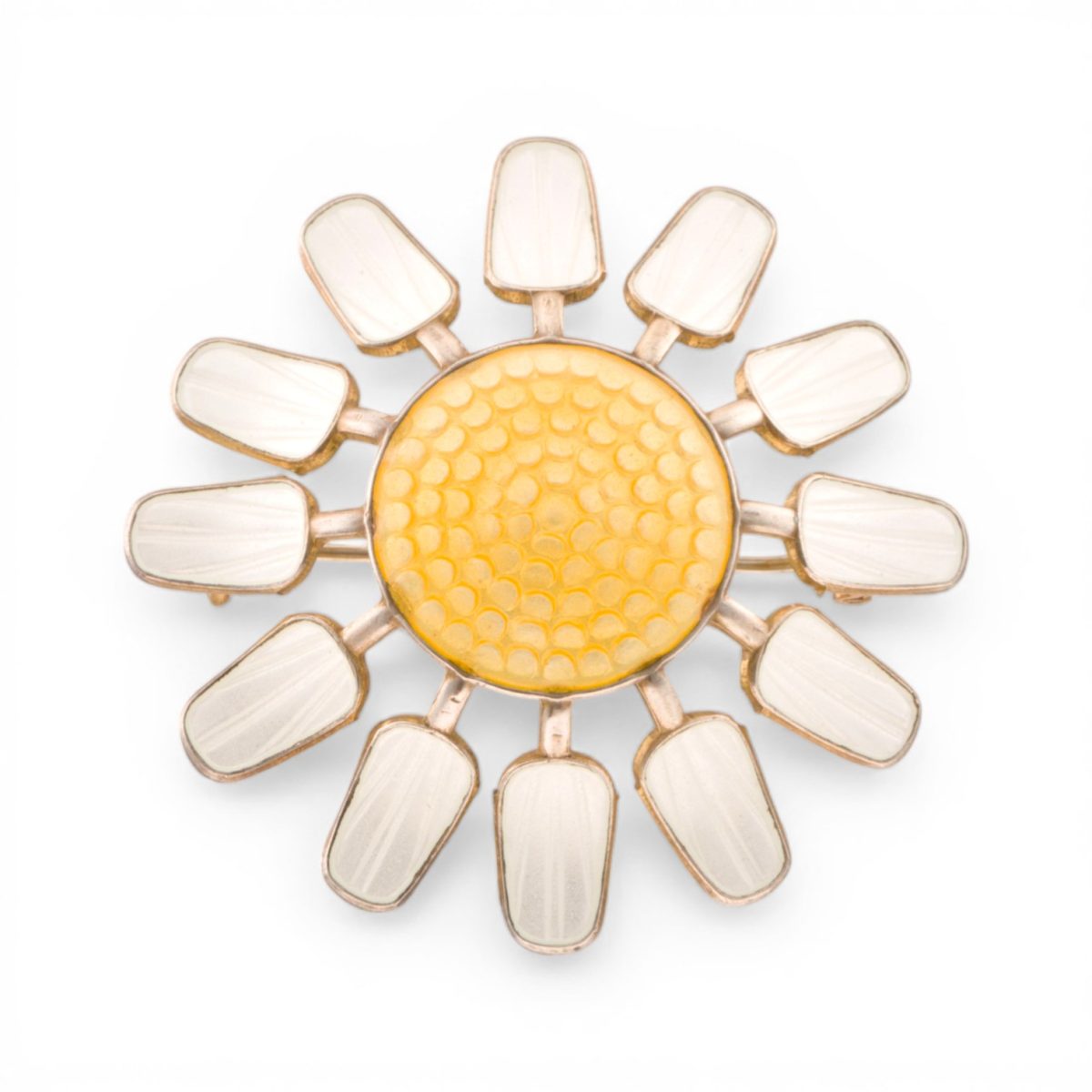 Emalje blomst, sterling sølv