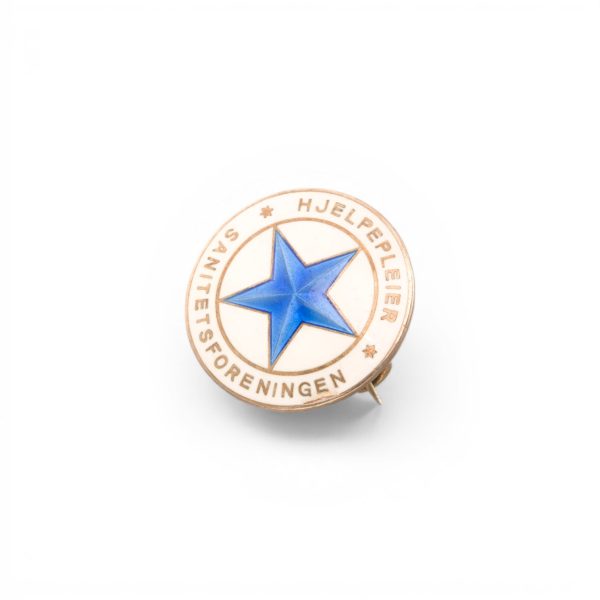 Hjelpepleier nål, emalje, sølv