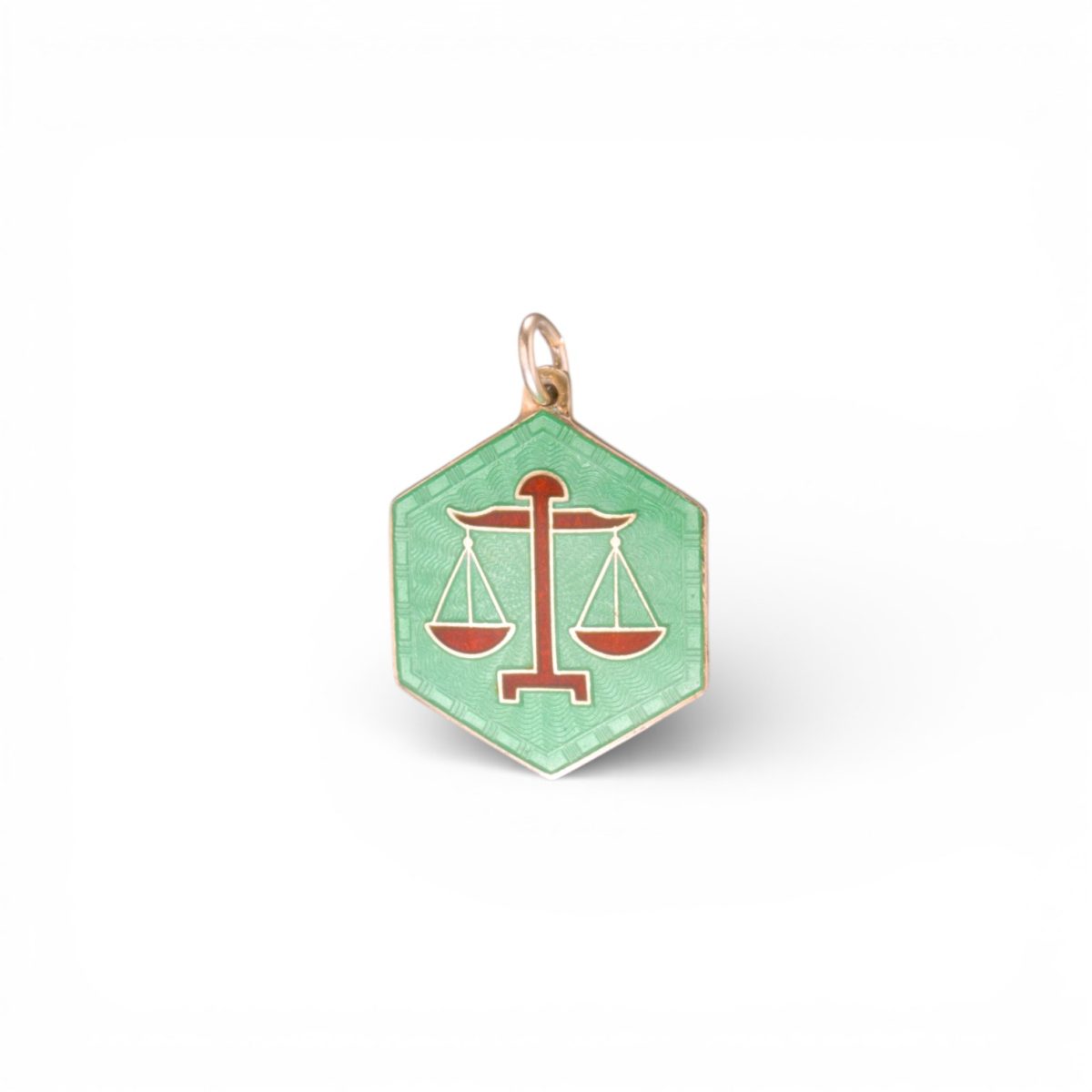 Vekten stjernetegn, emalje, sølv