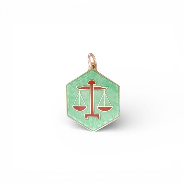 Vekten stjernetegn, emalje, sølv