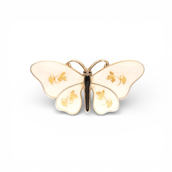 Emalje sommerfugl, sterling sølv