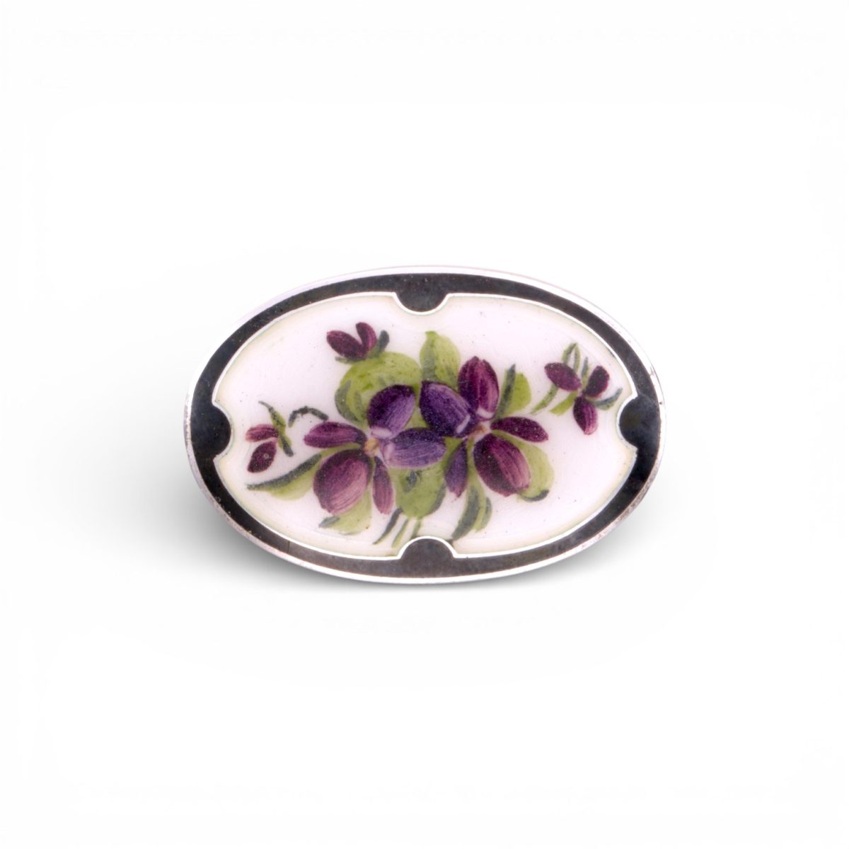 Emalje brosje, sterling sølv