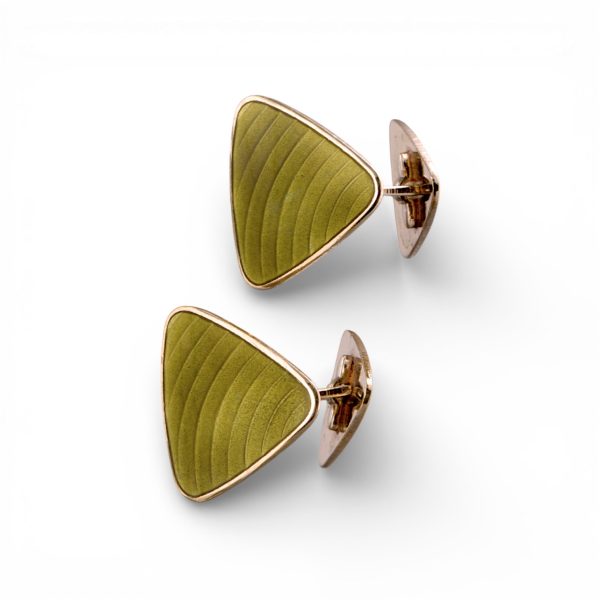 Emalje mansjettknapper, sterling sølv