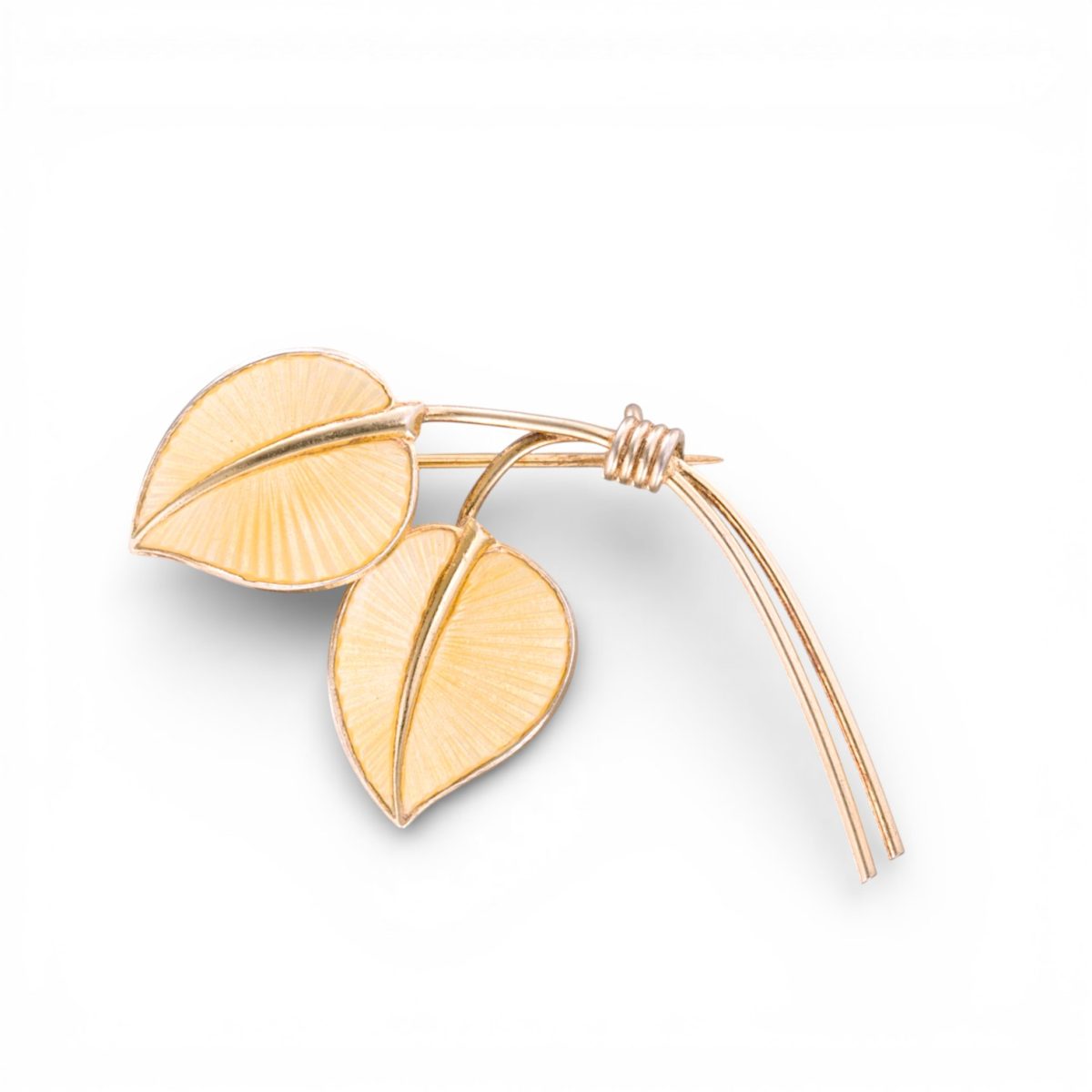 Emalje brosje, sterling sølv