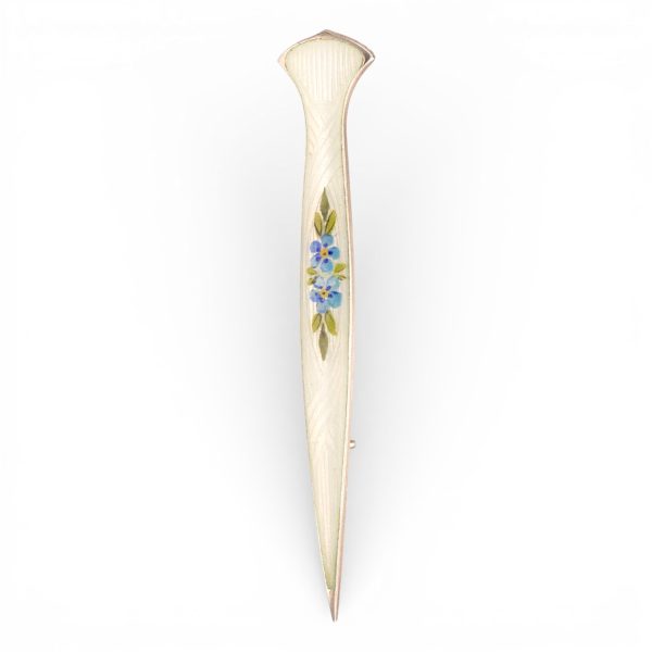 Emalje nål, sterling sølv