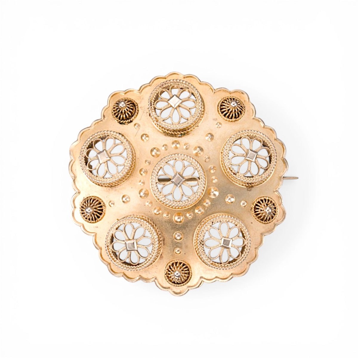 Antikk sølje, forgylt sølv