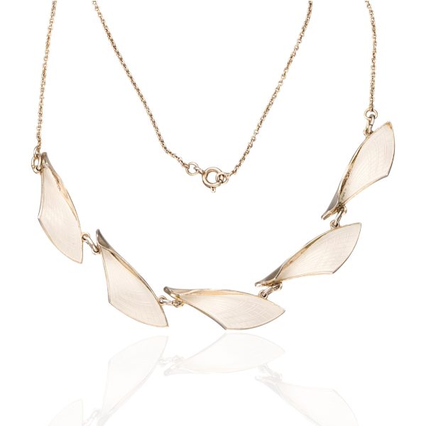 Emalje halskjede, sterling sølv