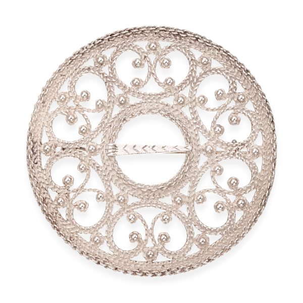 Gjennombrutt brosje, sølv