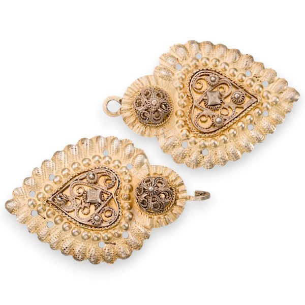 Antikk fligranspenne, forgylt sølv