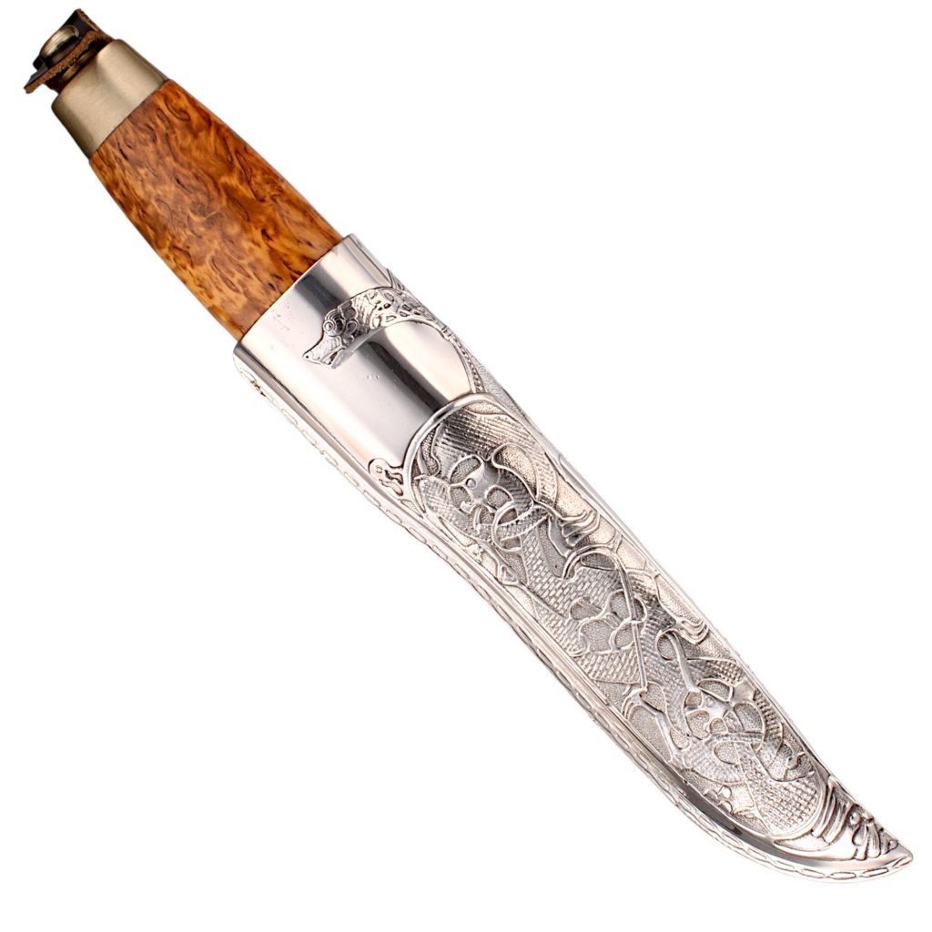 Brusletto slirekniv med drageslire, tinn