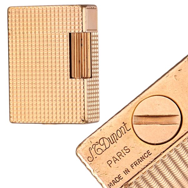 S. T. Dupont lighter, gullbelagt